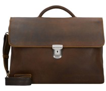 30er Serie Aktentasche I Leder 3 Fächer 41 cm Laptopfach Laptoptaschen Braun