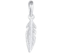 Anhänger Feder Engelsfeder Boho Festival 925 Silber Charms & Kettenanhänger