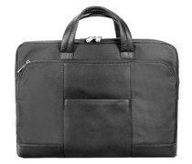 Laptoptasche Nylon+Leder 42 cm Laptopfach Laptoptaschen Schwarz