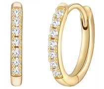 Creolen Sterling Silber Zirkonia in Gelbgold