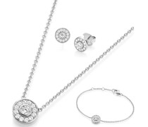 Kette 3-teiliges Zirkonia Schmuckset Ketten Silber