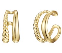 Ohrklemme Sterling Silber in Gelbgold Ohrringe