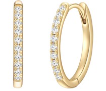 Creolen Sterling Silber Zirkonia in Gelbgold