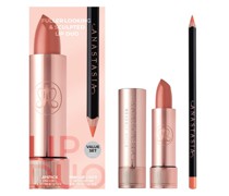 Fuller Looking & Sculpted Lip Duo Kit Sets Peach Bud Satin Lipstick + Sun Baked Liner