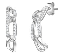 Creolen Sterling Silber Zirkonia in Ohrringe