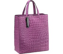 Shopper Paper Bag Tote M Croco Violett