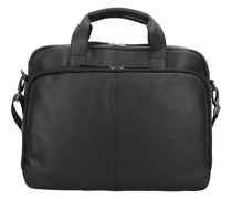 Business Line Aktentasche Leder 38 cm Laptopfach Laptoptaschen Schwarz