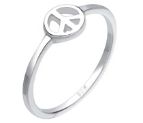 Ring Peace Frieden Symbol 925 Sterling Silber Ringe