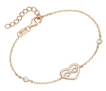 Armband Herz mit Infinity - Zeichen, Zirkonia Steine, Silber 925 Armbänder & Armreife Nude