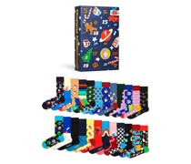 Socken '24-Pack Happy Holidays Socks Gift Set' Geschenksets Weiss