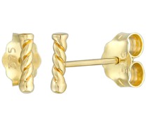 Ohrringe Stecker Gedreht Seil Optik 375 Gelbgold