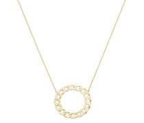 Collier Mittelteil Panzerkettenoptik, Gold 375 Ketten