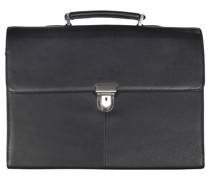 Business Line Aktentasche Leder 42 cm Laptoptaschen Schwarz