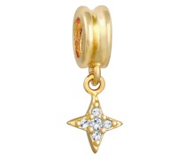 Charm Bead Stern Star Kristall 925 Silber Charms & Kettenanhänger