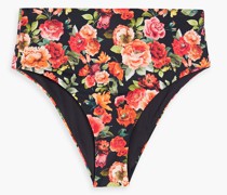 Sabrina hoch sitzendes Bikini-Höschen mit floralem Print