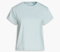 Gestreiftes T-Shirt aus Jersey aus einer Baumwoll-Leinenmischung