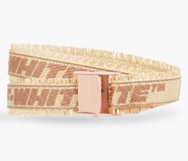 Gürtel aus Raffiabastimitat mit Logoprint