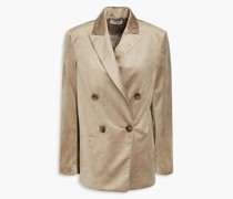 Doppelreihiger Blazer aus Samt