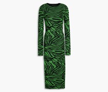 Chiara Midikleid aus geripptem Jacquard-Strick