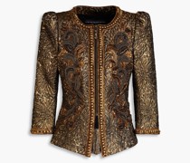 Jacke aus Brokat in-Optik mit Verzierung