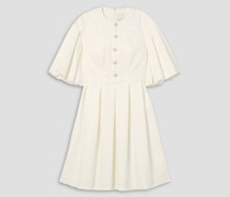 Jamie plissiertes Minikleid aus einer Baumwollmischung mit Spitzeneinsätzen und Verzierung