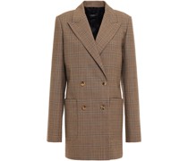 Doppelreihiger Blazer aus kariertem Jacquard