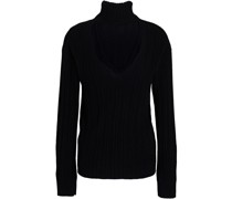 Rollkragenpullover aus einer Woll-Kaschmirmischung mit Cut-outs L