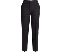 Wool-blend tapered pants