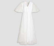 Mehrlagiges Brautkleid aus Tüll mit Pailletten