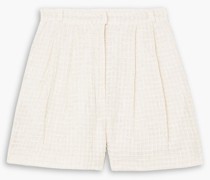 Lana Shorts aus Tweed mit Falten