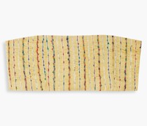 Cha-Cha trägerloses Cropped Oberteil aus einer Seiden-Baumwollmischung mit Streifen