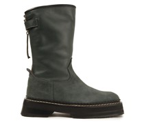 Stiefel aus Veloursleder und Leder