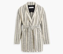 Kiraz Mantel aus gebürstetem Tweed mit Streifen