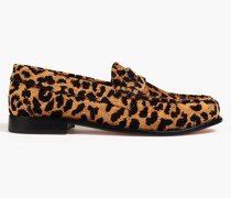 90s Loafers aus Jacquard mit Leopardenprint