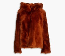 Kapuzenjacke aus Shearling