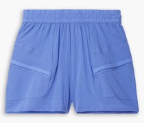 Prim Shorts aus Baumwollgaze inKnitteroptik