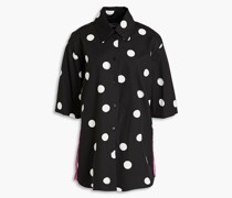 Hemd aus einer Baumwoll-Seidenmischung mit Polka-Dots