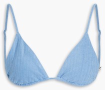 Alexa geripptes Triangel-Bikini-Oberteil aus Frottee