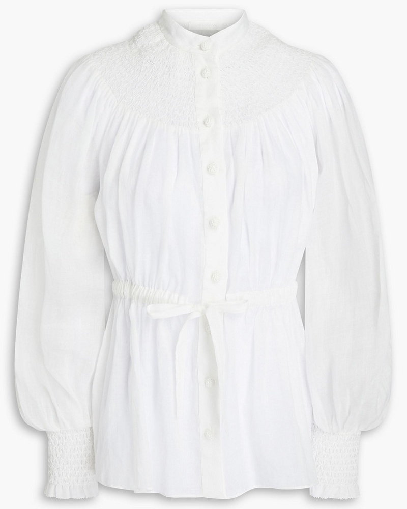 Zimmermann Damen Teddy Midikleid aus Baumwolle mit Leopardenprint und Rüschen