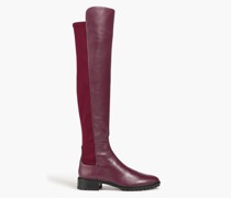 City Overknees aus Leder und Neopren