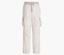Cargohose mit Tunnelzug aus Baumwollpopeline inKnitteroptik 4