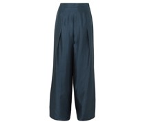 Amanda polka-dot silk-satin wide-leg pants