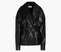 Kuntlederjacke mit Gürtel