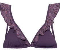 Grayson Triange-Bikini-Obertei mit Rüschen und Print