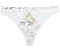 Halbhohes Höschen aus schnurgebundener Spitze mit floralem Print und Tülleinsätzen 0