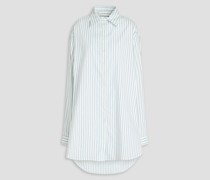 Gestreiftes Oversized-Hemd aus Popeline aus einer Baumwollmischung