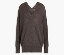 Pullover aus einer gebürsteten Wollmischung