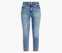 Cate halbhohe Cropped Skinny Jeans inausgewaschener Optik 24