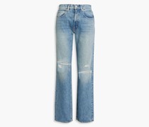 Hoch sitzende Jeans mit geradem Bein inDistressed-Optik 23