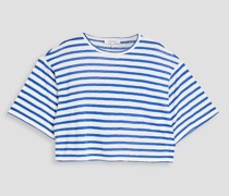 Gestreiftes T-Shirt aus Leinen-Jersey